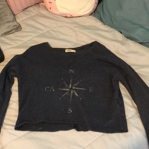 Navy cropped long sleeve